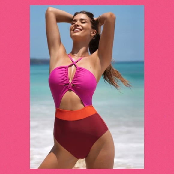 Other - Pink with red bottoms one piece swimsuit. 4